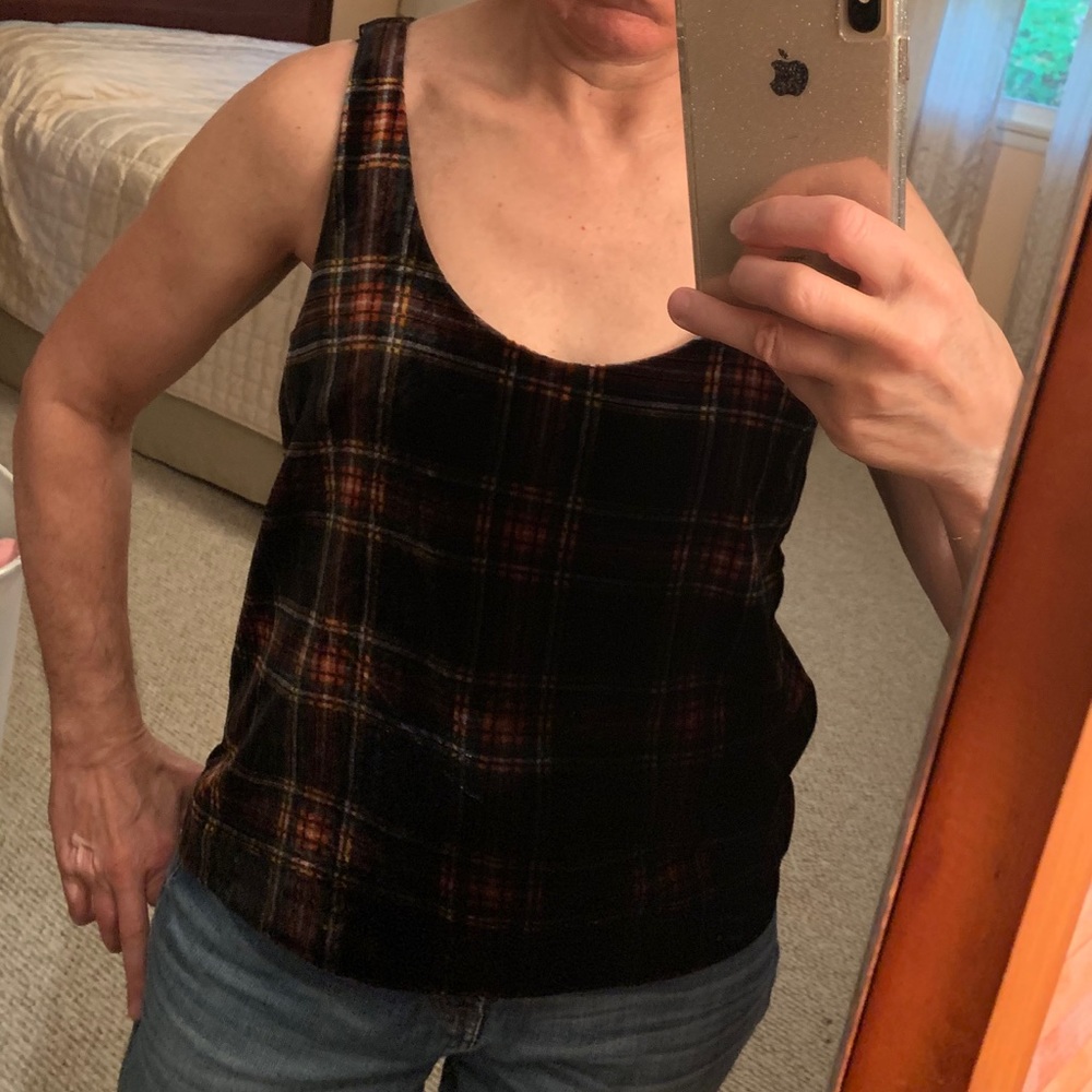 J.Crew Velvet Tartan Tank-NWOT - Picture 5 of 8